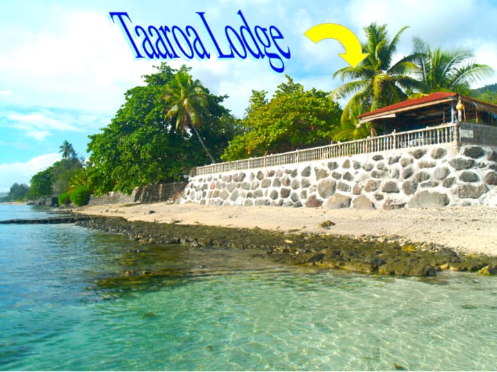 Repérage du lodge vu depuis la plage